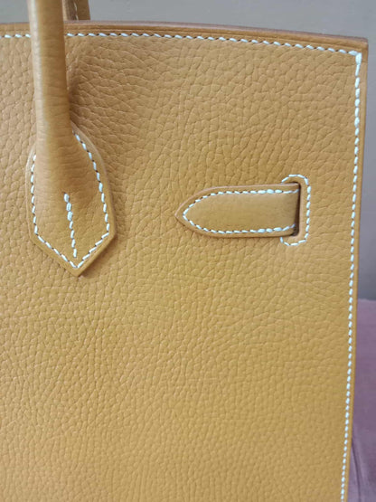 Hermes Birkin 30 Sellier Vache Naturelle Sable Grainee Stamp K 2025