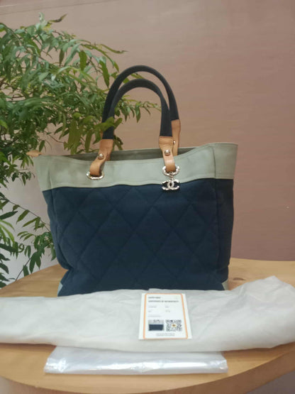 Chanel Paris-Biarritz Canvas/Leather Tricolor Tote Bag Series 13