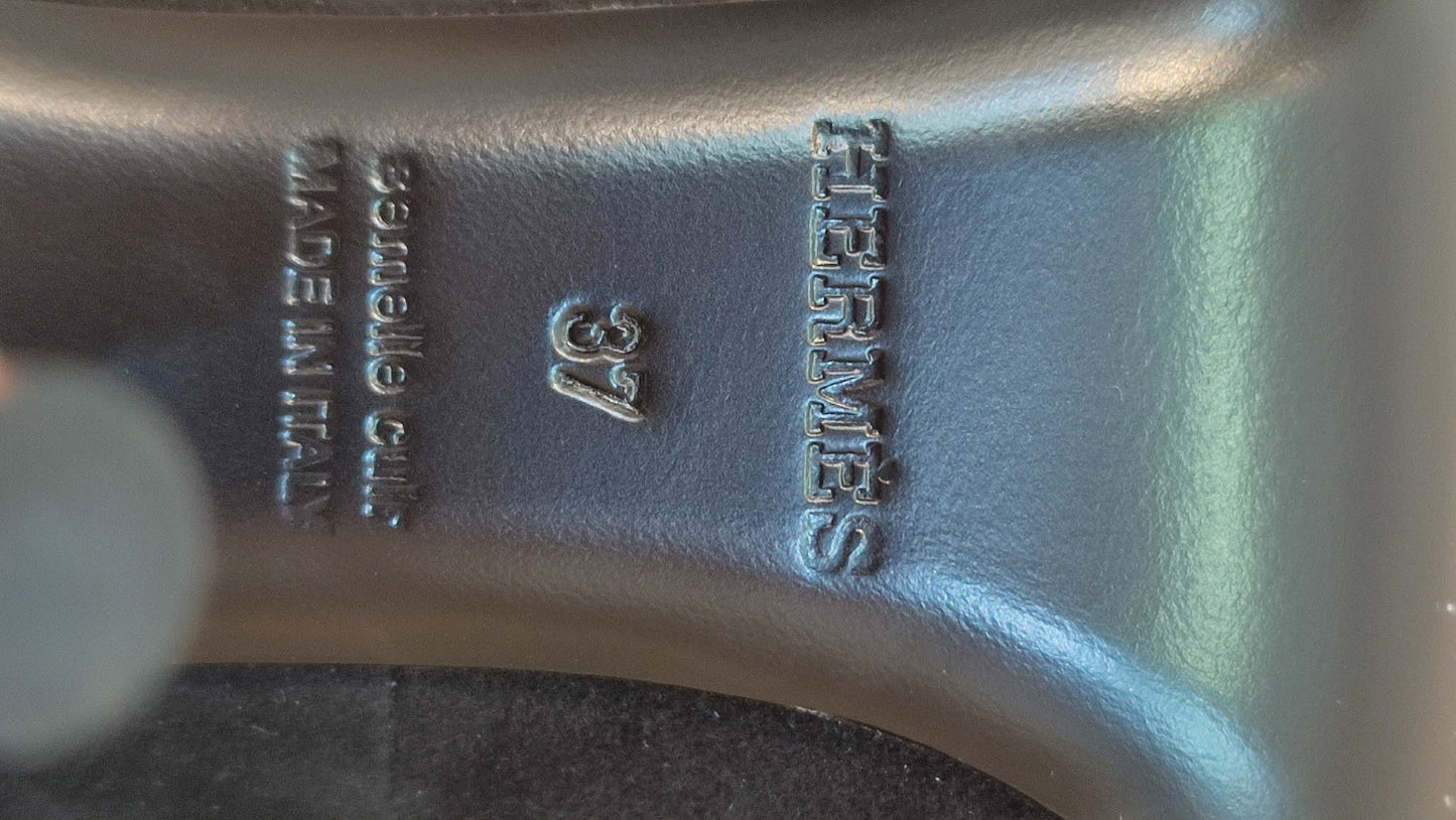 Hermes Pump Heels Velvet Noir Size 37