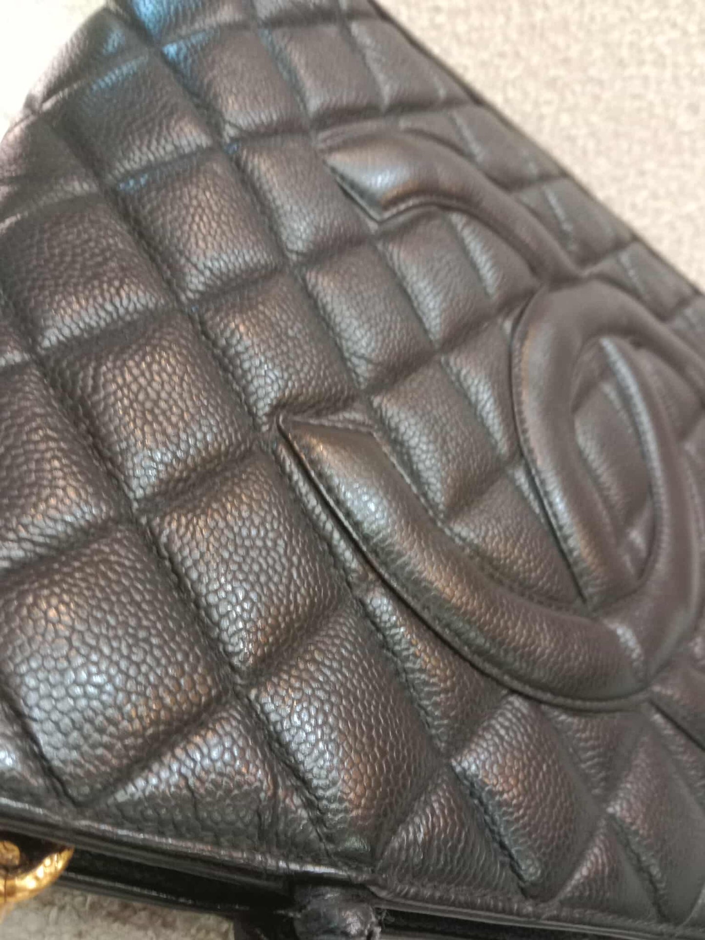 Chanel Medallion Black Caviar Series 7