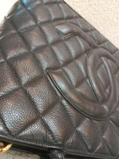 Chanel Medallion Black Caviar Series 7