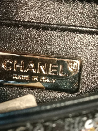 Chanel Mini Rectangular Gold/Black Sequin Limited Edition Microchipped