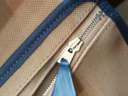 Hermes Herbag Ado Zip Backpack Canvas Bicolor Tan/Blue Stamp U 2022