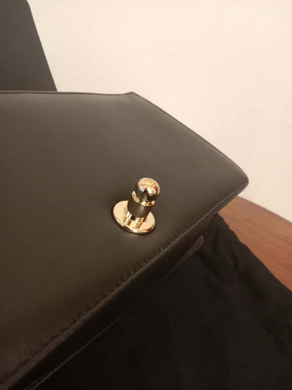 Chanel Leboy Lizard/Calfskin Black Leboy Small Series 27