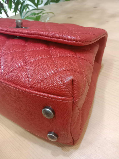 Chanel Cocohandle Caviar Red Small Series 23
