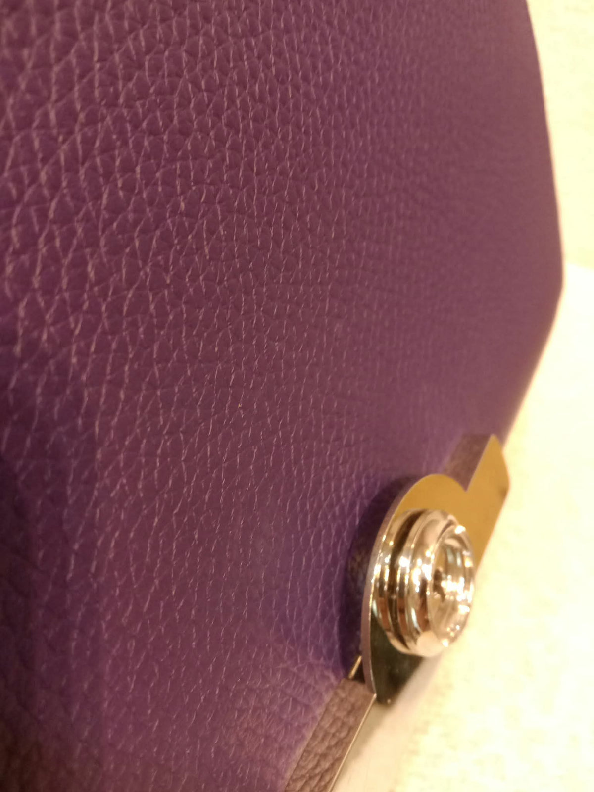 Moynat Rejane Purple Leather Bag