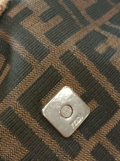 Fendi Zucca Baguette Brown Bag