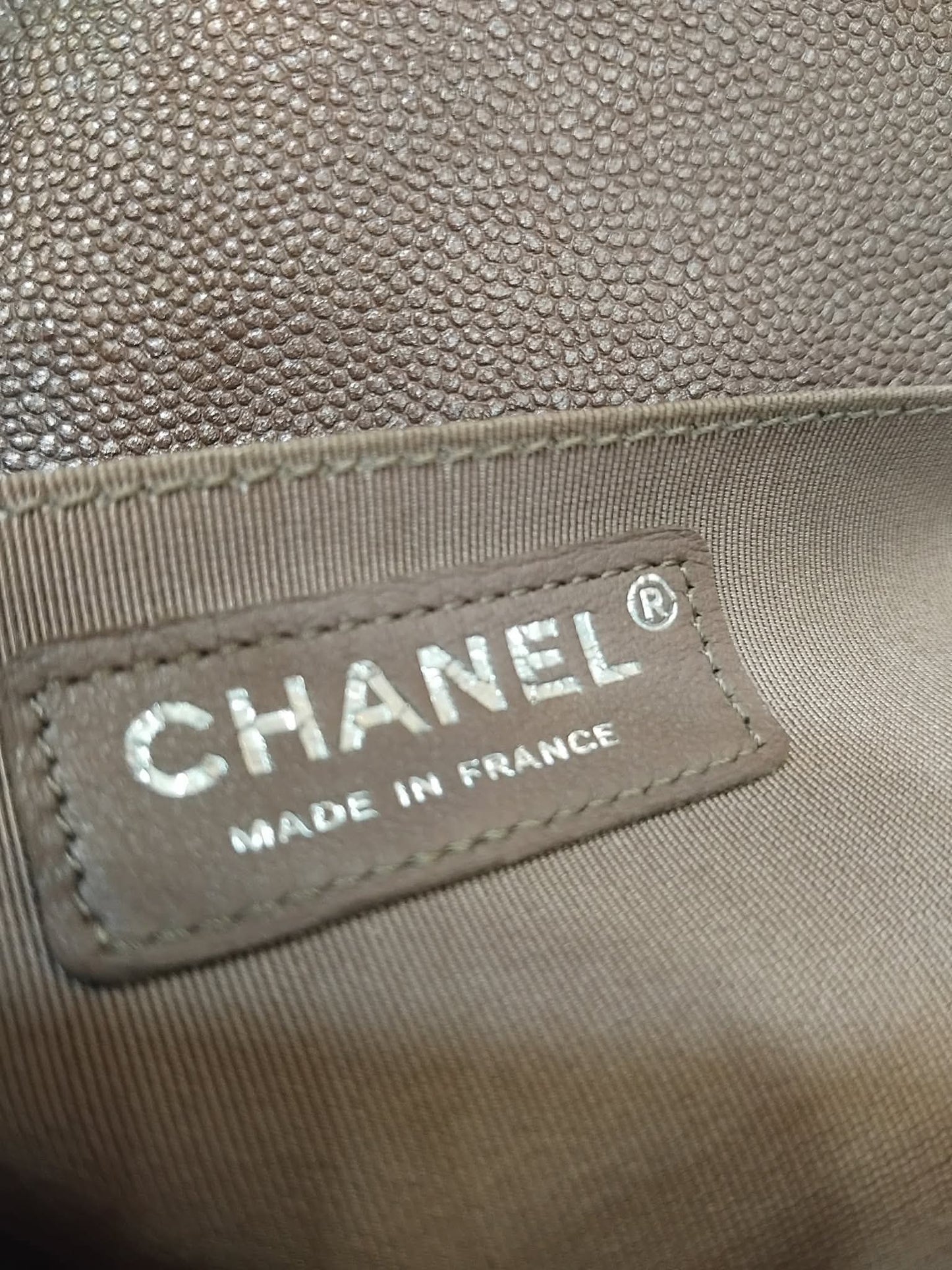 Chanel Le Boy Rose Gold Old Medium Caviar Series 26
