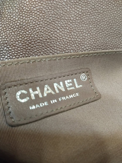 Chanel Le Boy Rose Gold Old Medium Caviar Series 26