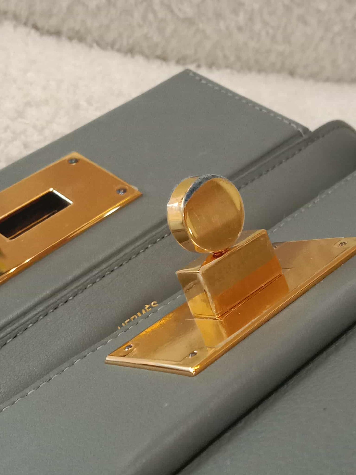 Hermes Mini 24/24 Gris Meyer Evercolor Stamp U 2022