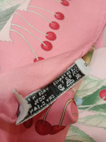 Hermes Les Merises Silk Scarf designed by Antoine de Jacquelot