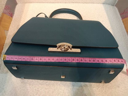 Moynat Rejane Blue Leather Bag