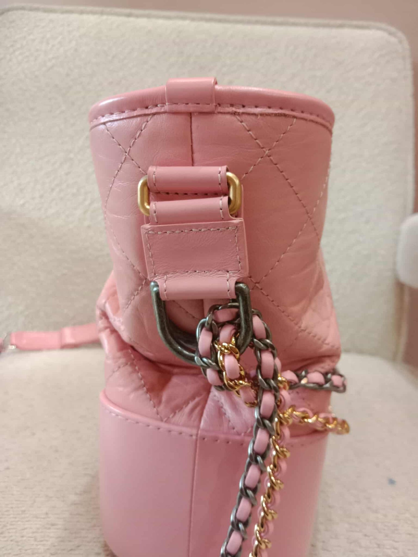 Chanel Gabrielle Hobo Bag Large Pink Series 27