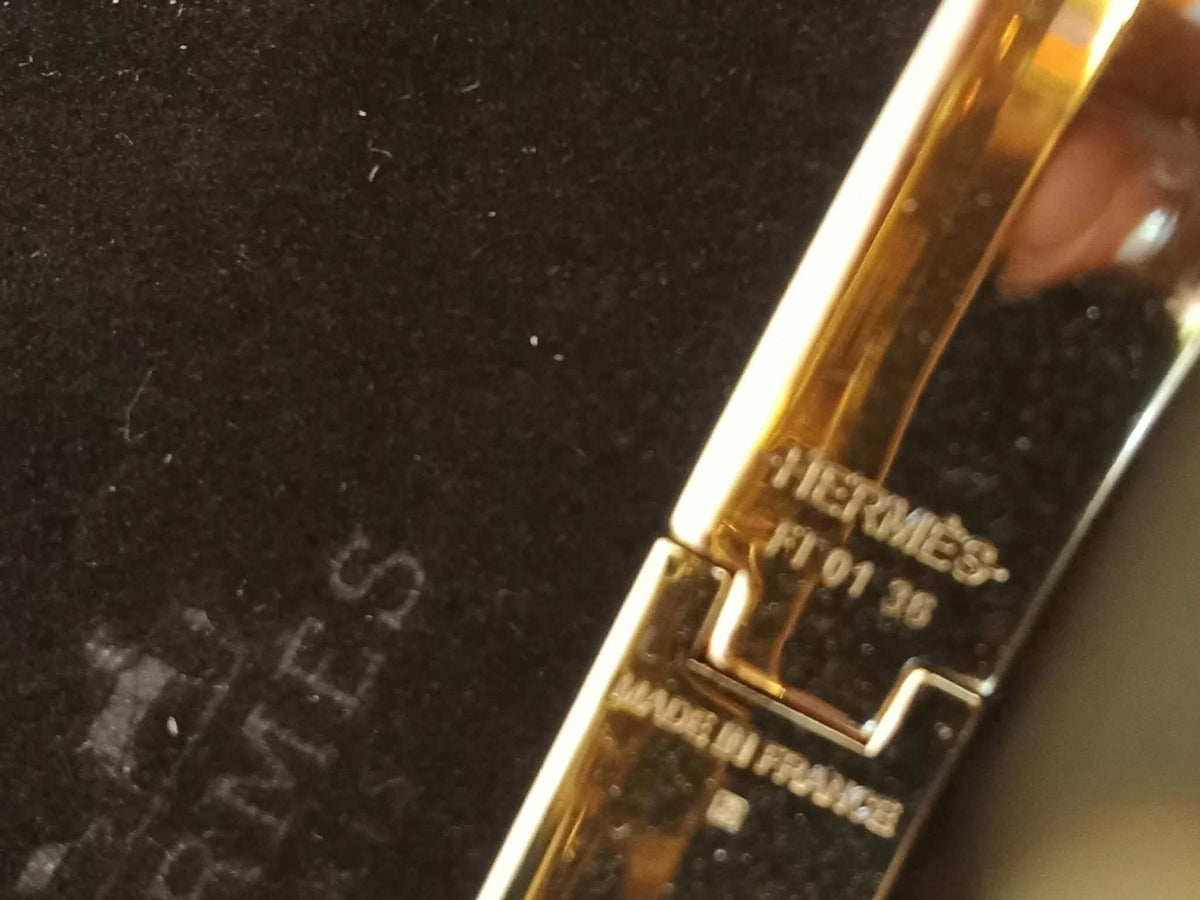 Hermes Clic H Bangle Bracelet Enamel Etoupe PM