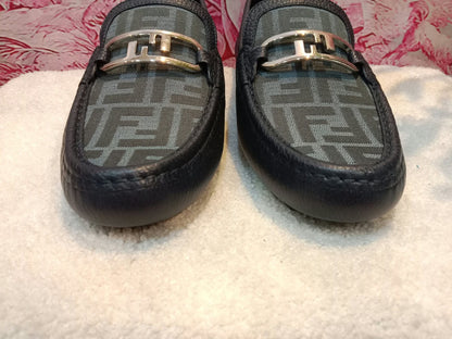 Fendi O'Clock Driving Loafers Black Size 9