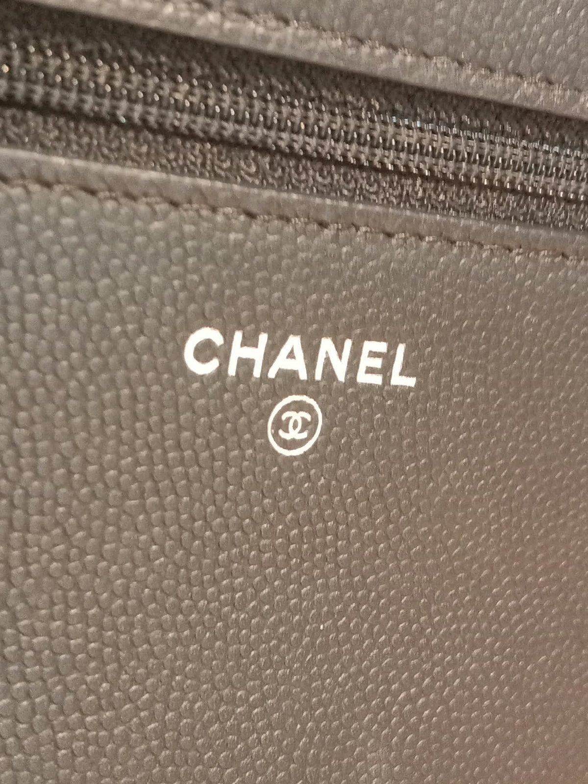 Chanel Camellia Embossed Wallet on Chain Black Series 24