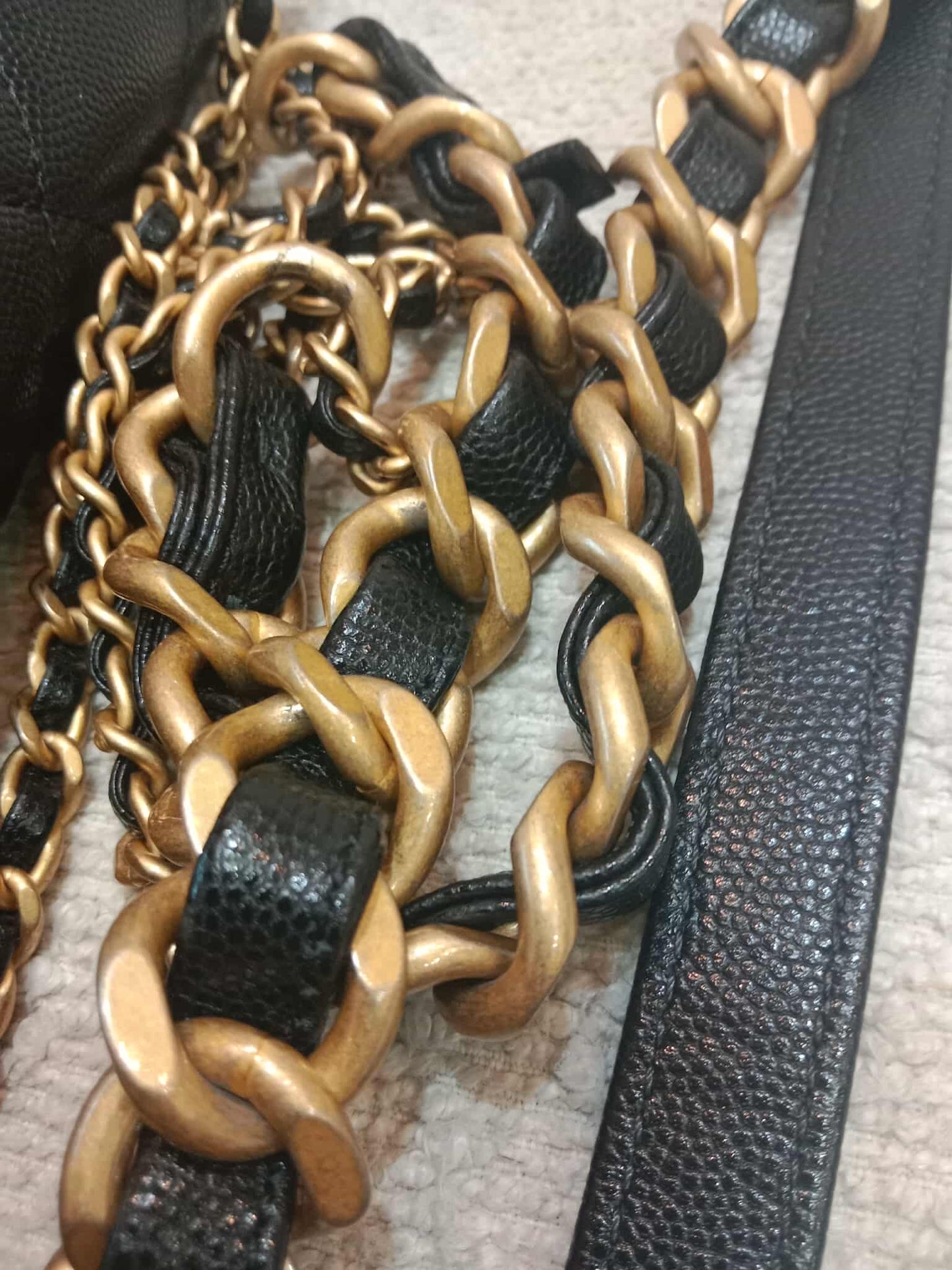 Chanel Seasonal Flap Caviar Black Microchipped