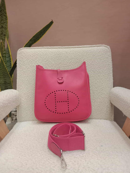 Hermes Evelyne Rose Tyrien Epsom PM Stamp Q Square 2013