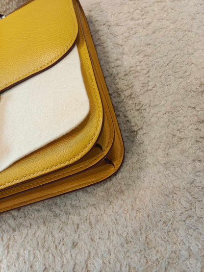 Hermes Constance 24 Jaune Ambre Epsom Stamp C 2018