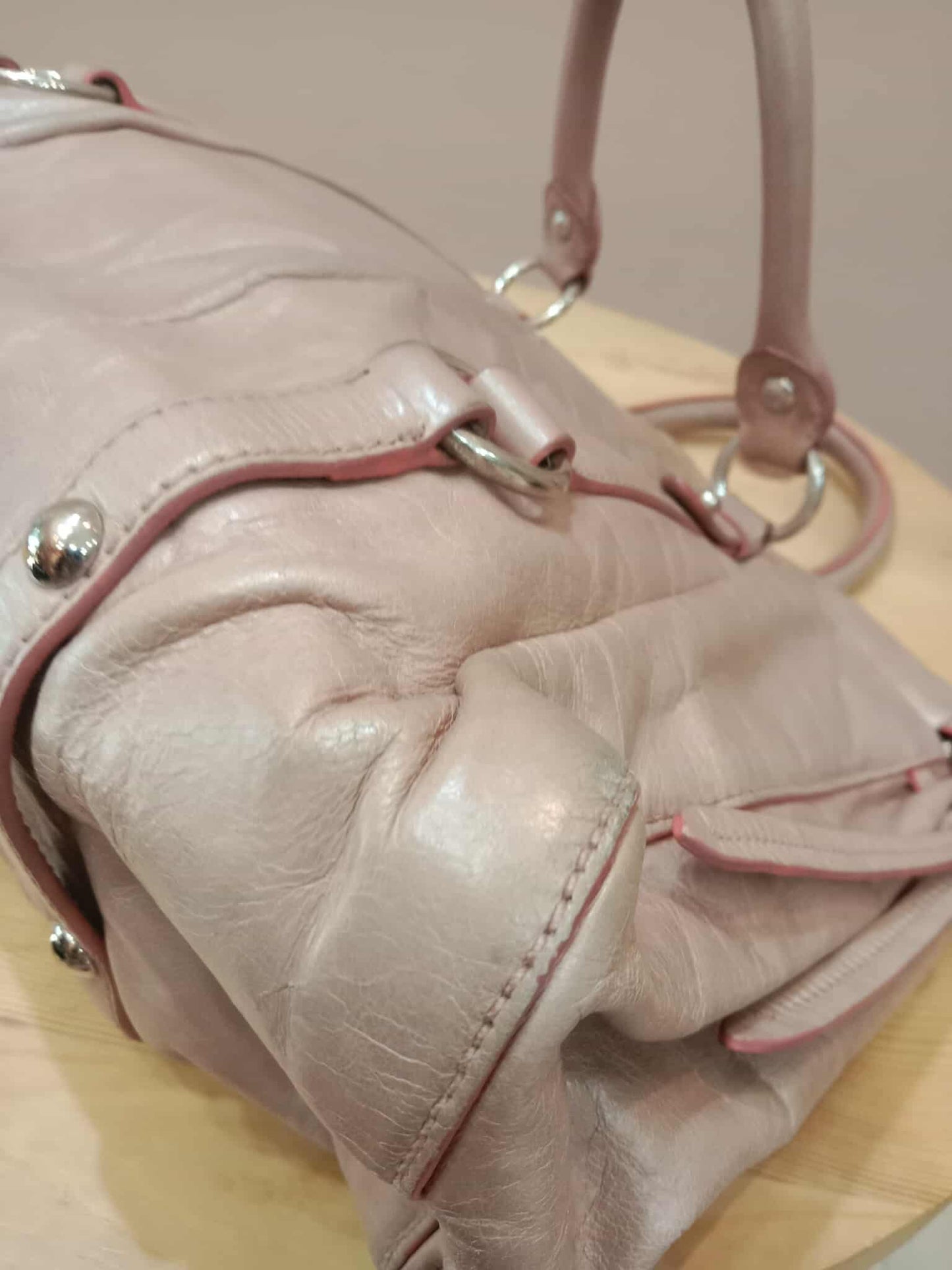 Miu Miu Light Pink Calfskin 2-Way Bag