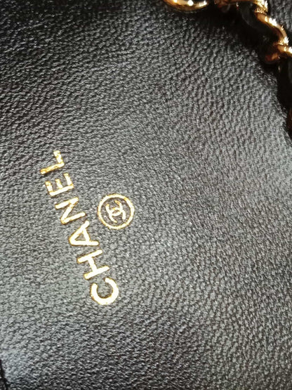 Chanel Bow Chain Belt Bag Black Lambskin Series 31
