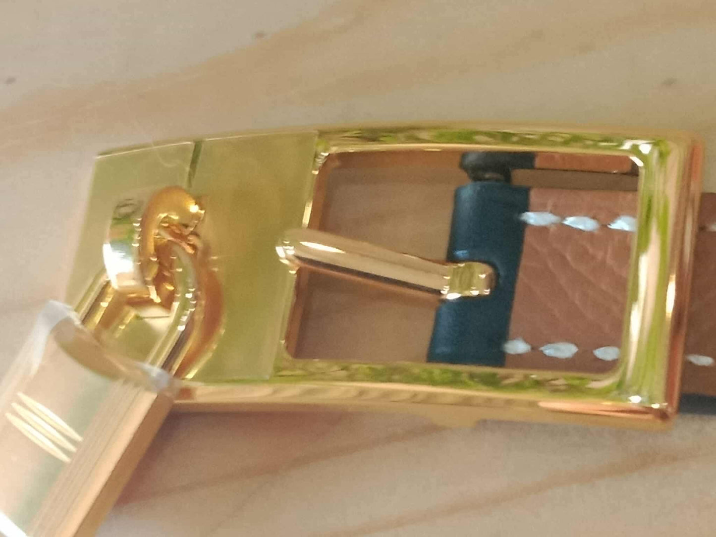 Hermes Lucky 15 Reversible Belt Swift/Epsom Gold/Noir Stamp Z 2021