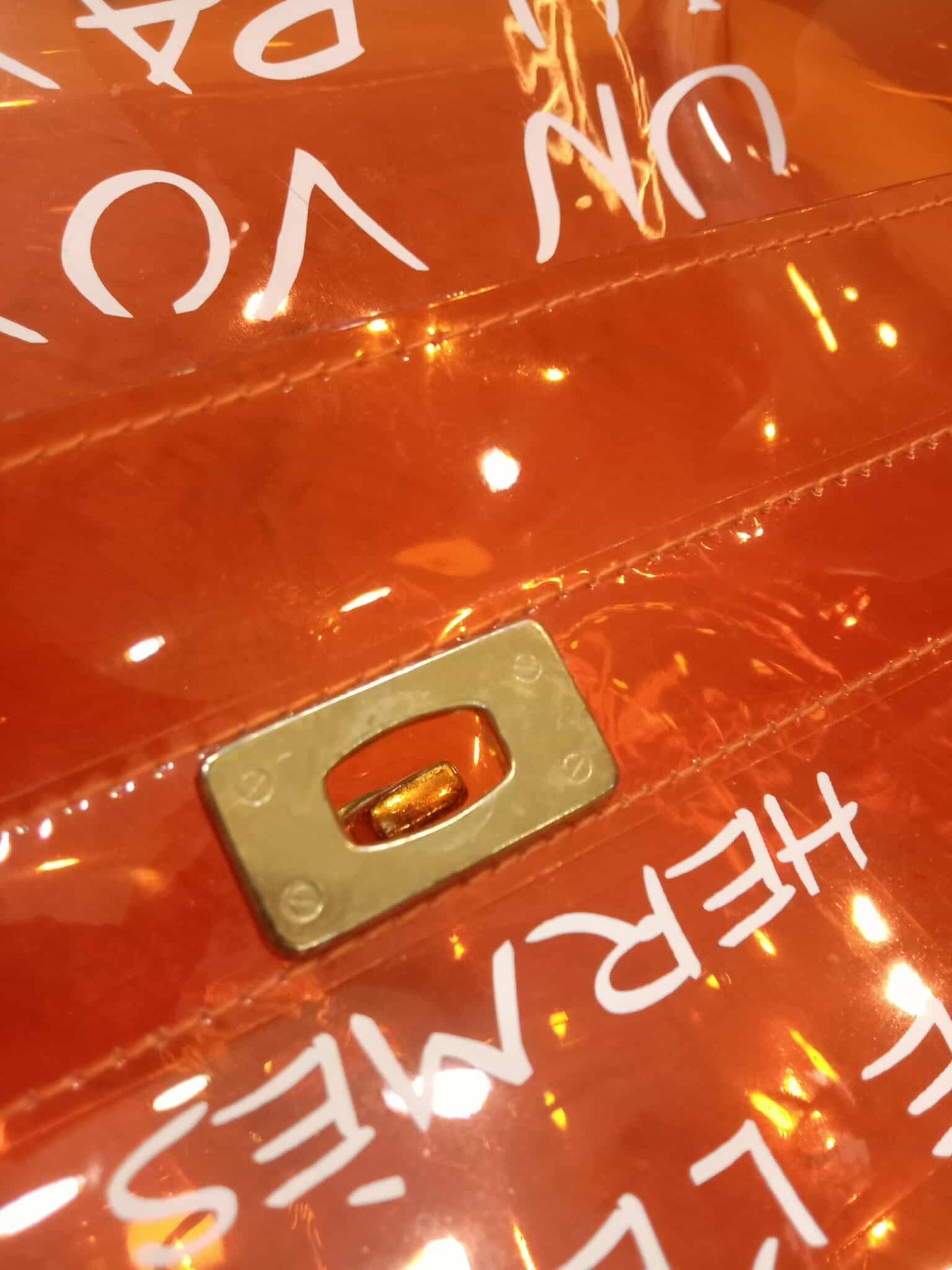 Hermes Souvenir de I'Exposition 1998 Kelly Bag Orange