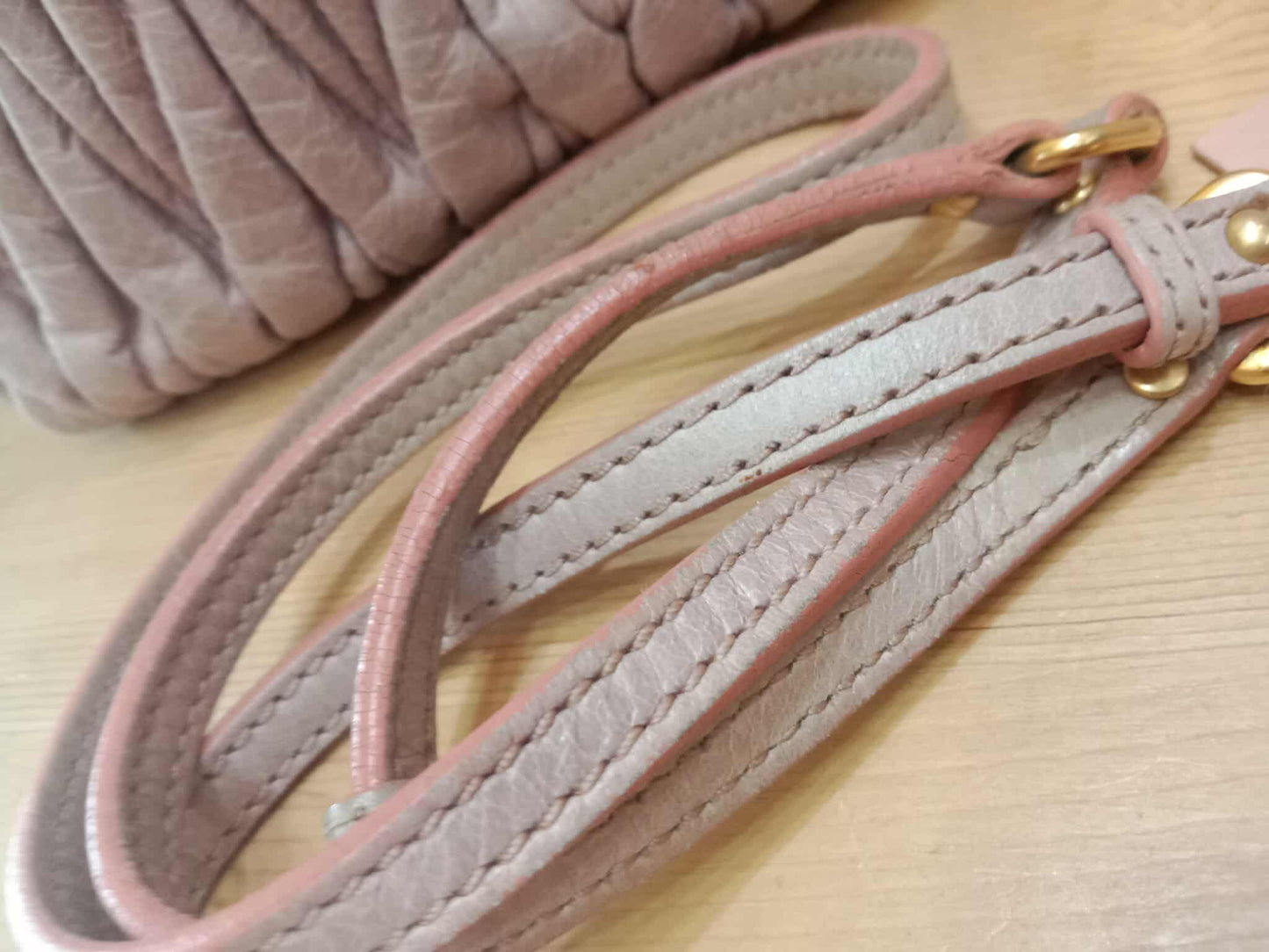 Miu Miu Matelasse Leather Pink Bag