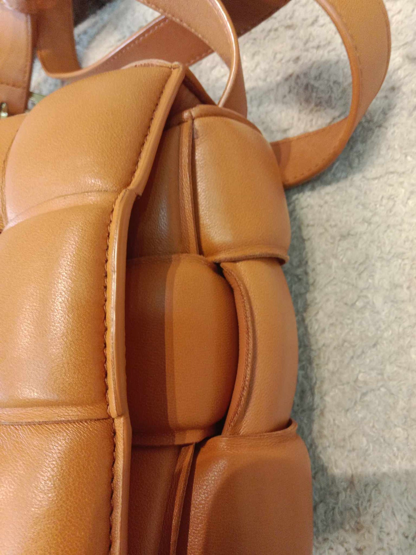 Bottega Veneta Padded Cassette Caramel Crossbody Bag