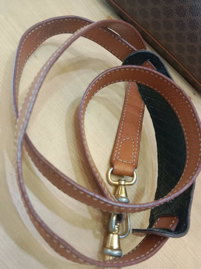 Celine Macadam Coated Canvas Camera Bag Brown