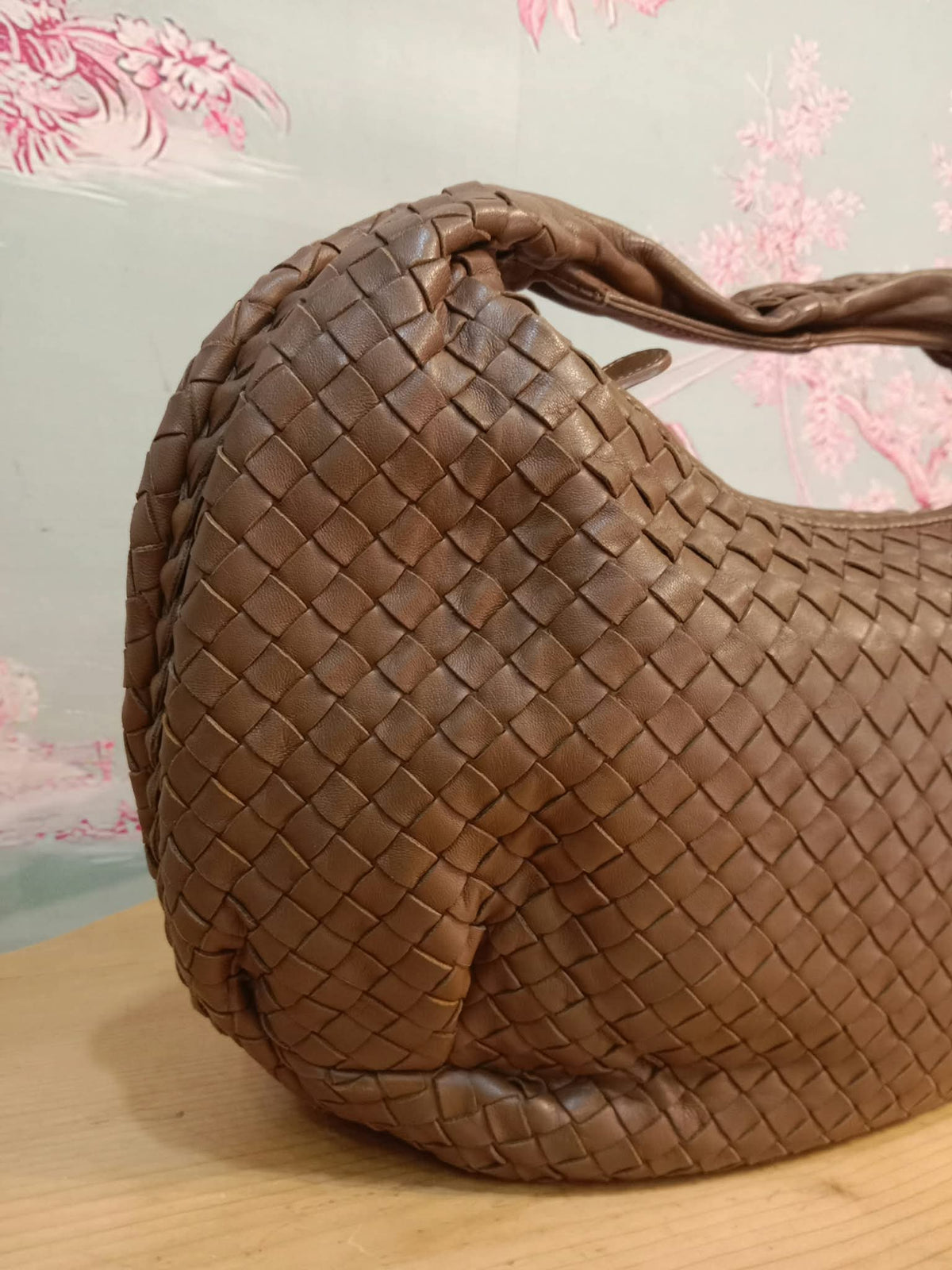 Bottega Veneta Hobo Intrecciato Bag Brown