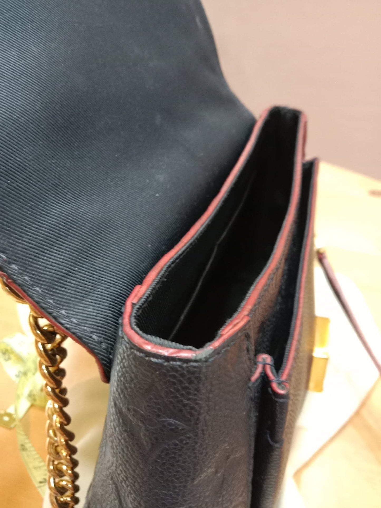 Louis Vuitton Marine/Rouge Monogram Empreinte Leather Blanche BB Bag