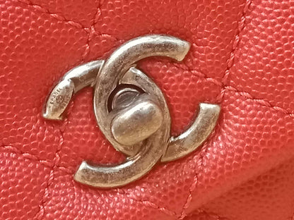 Chanel Cocohandle Caviar Red Small Series 23
