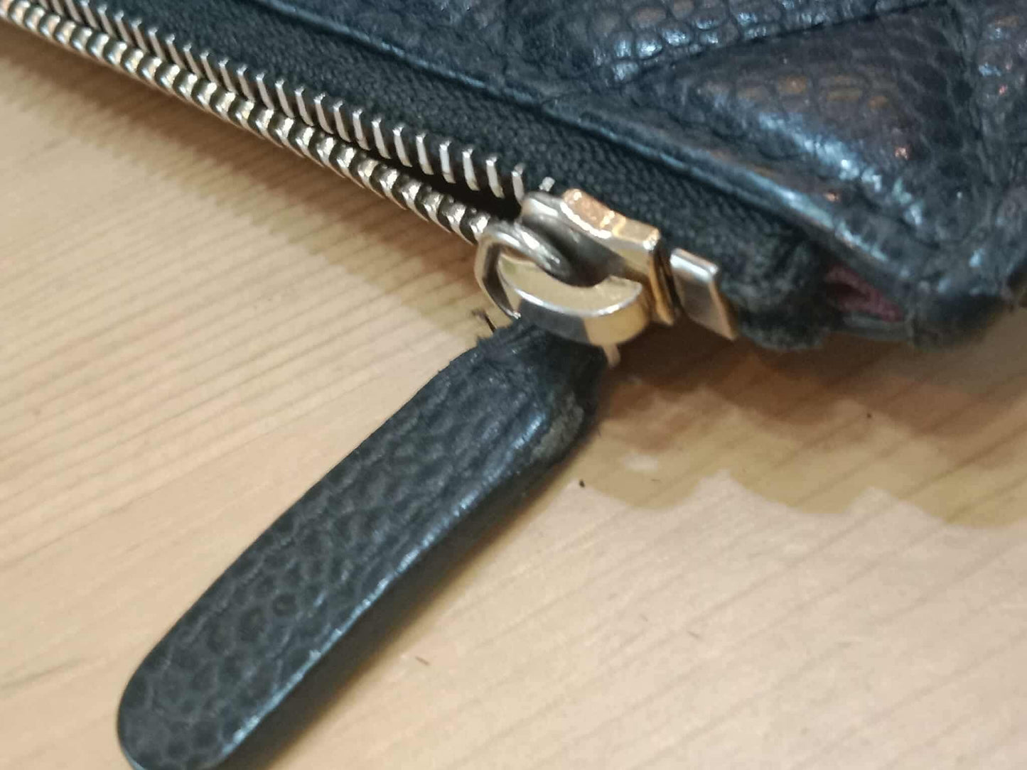 Chanel Black Quilted Caviar Leather Zip Pouch Series 25