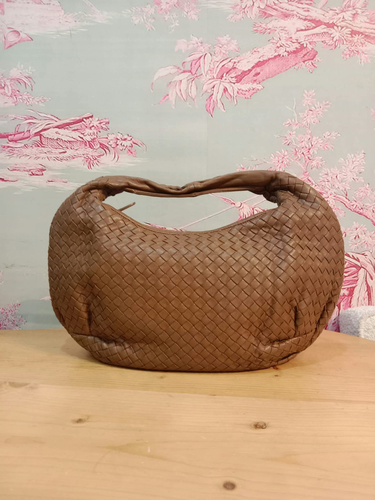 Bottega Veneta Hobo Intrecciato Bag Brown