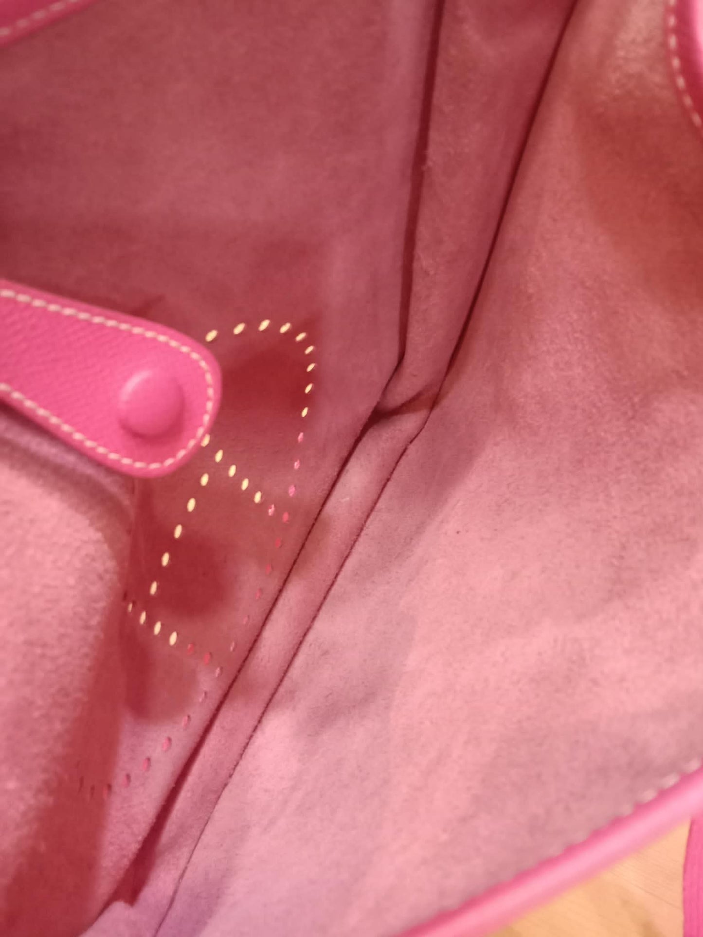 Hermes Evelyne Pink Epsom PM Stamp O Square 2011