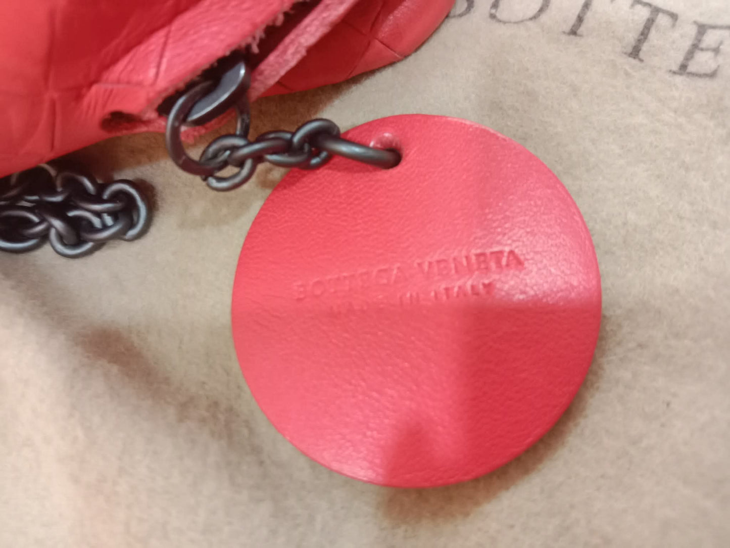 Bottega Veneta Olympia Nappa Butterfly Leather Bag Red