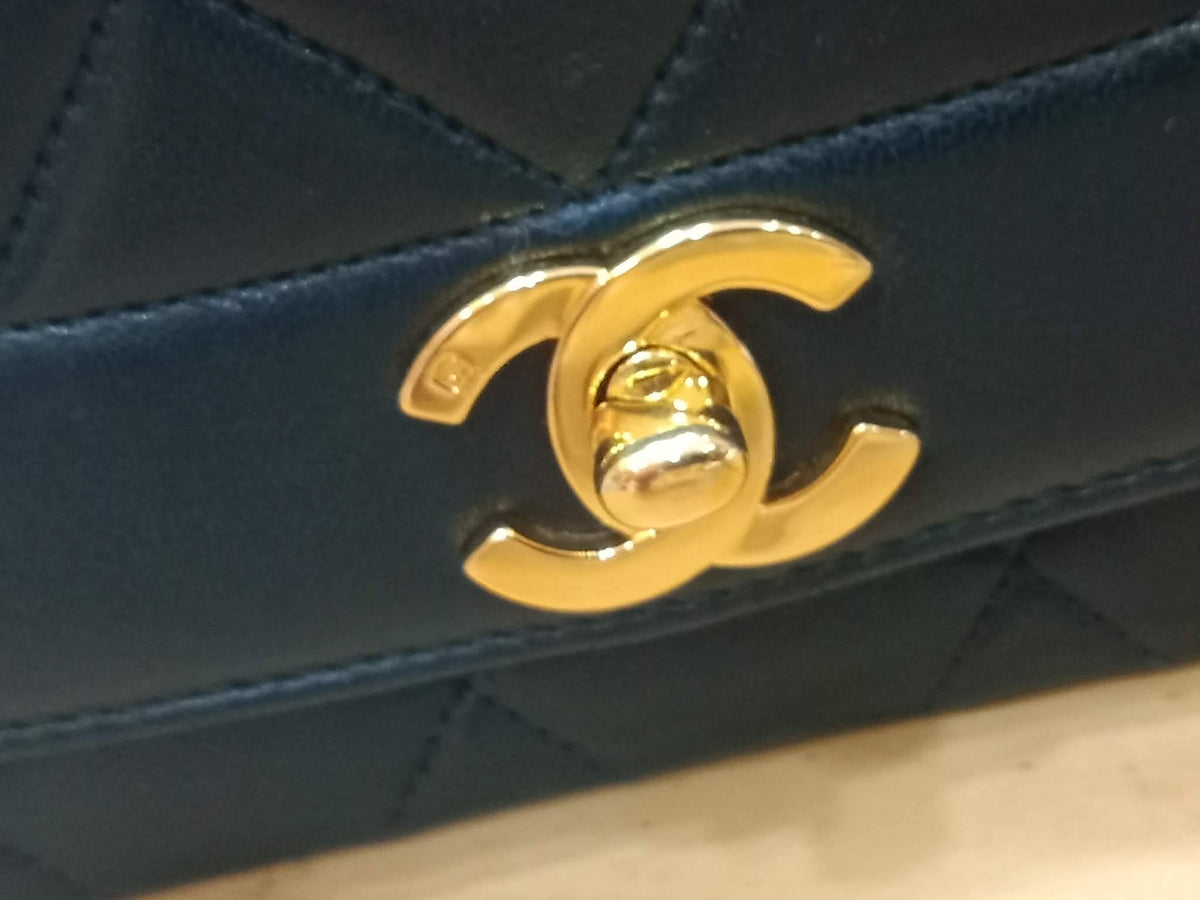 Chanel Diana Black Lambskin Series 2