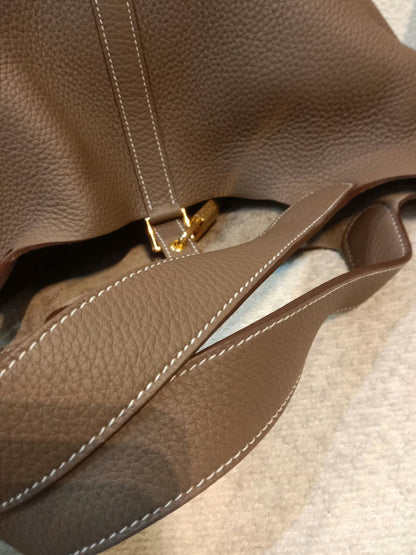 Hermes Picotin 26 Etoupe Clemence Stamp B 2023