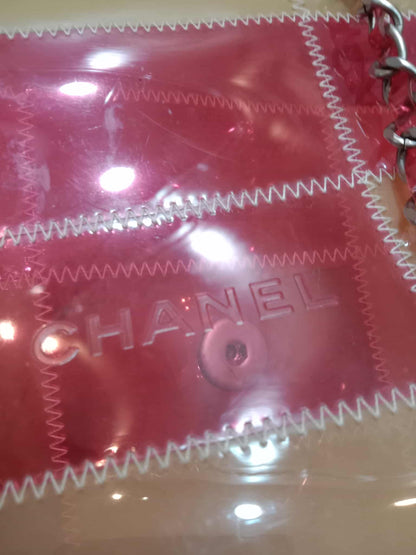 Chanel PVC Patchwork Stitched Flap Bag Beige/Pink Series 5