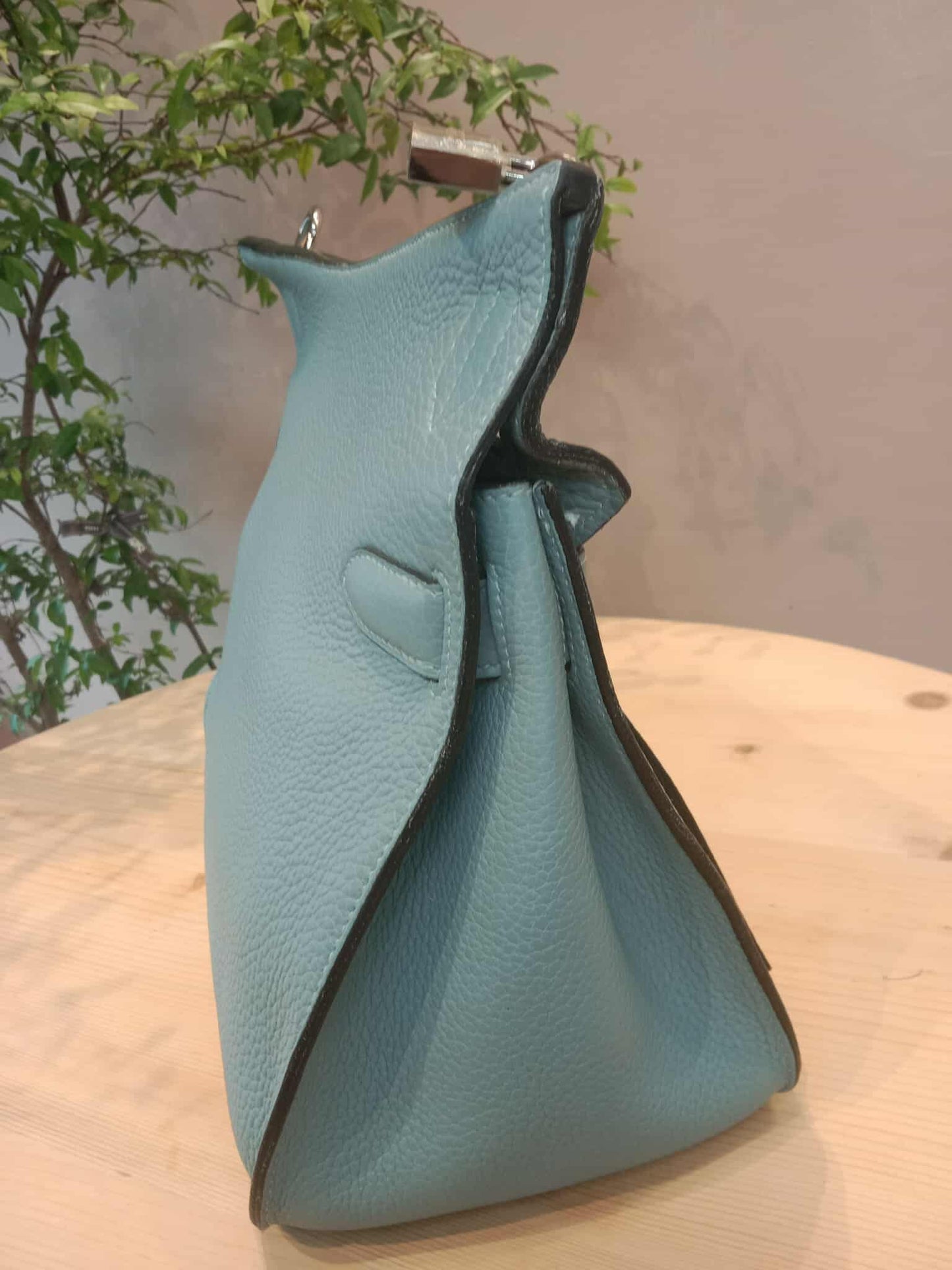Hermes Jypserie 34 Blue Clemence Stamp M Square 2009