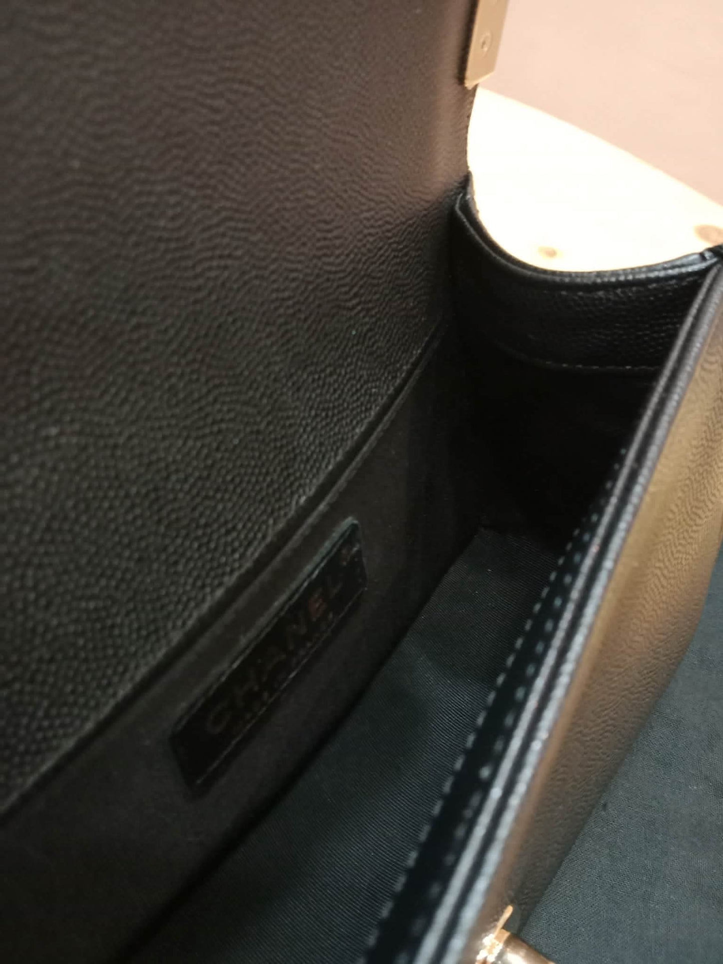 Chanel Le Boy Flap Caviar Small Black Series 23