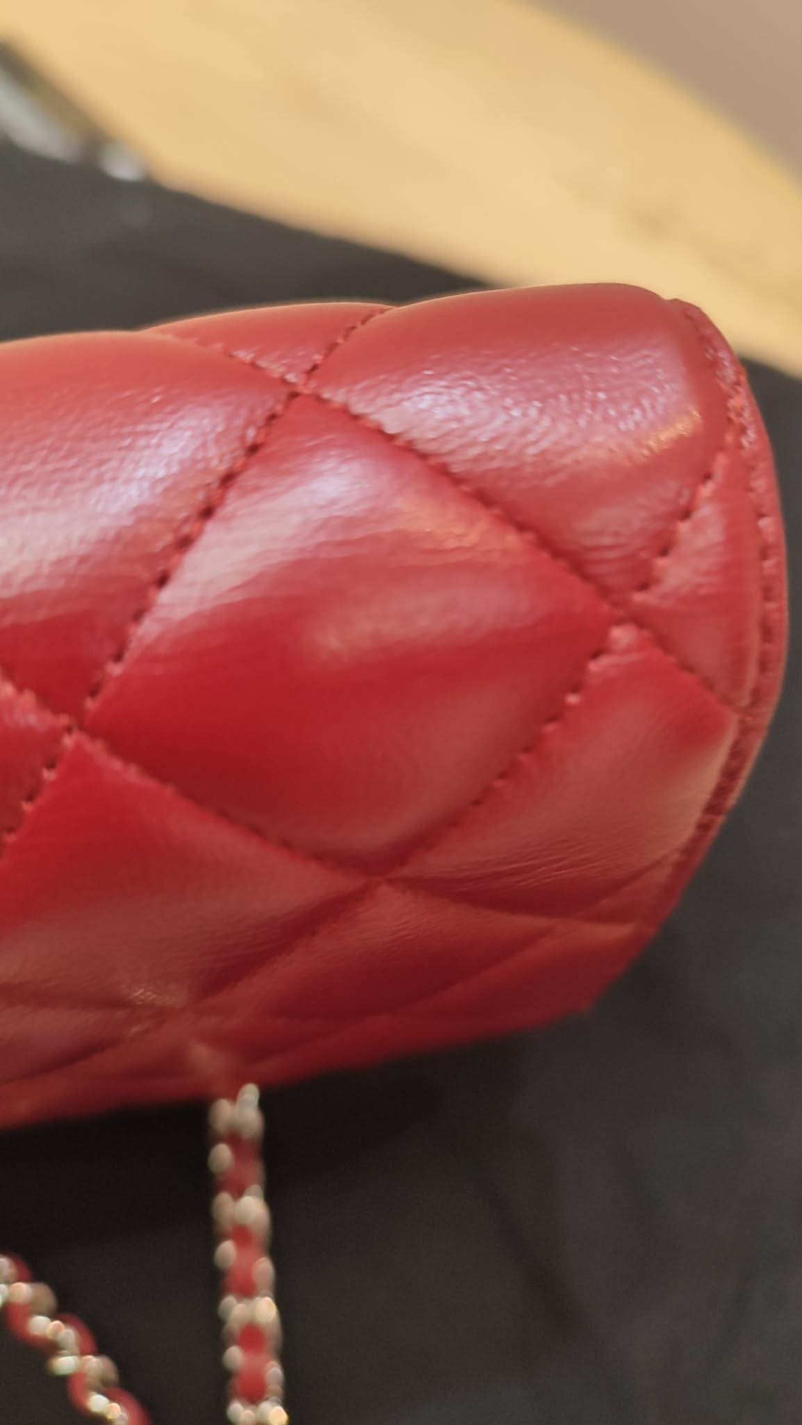 Chanel Wallet on Chain Red Lambskin Series 16