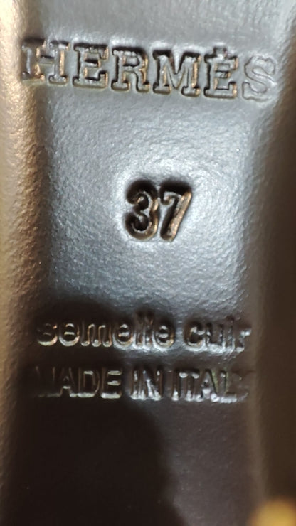 Hermes Pump Heels Velvet Noir Size 37