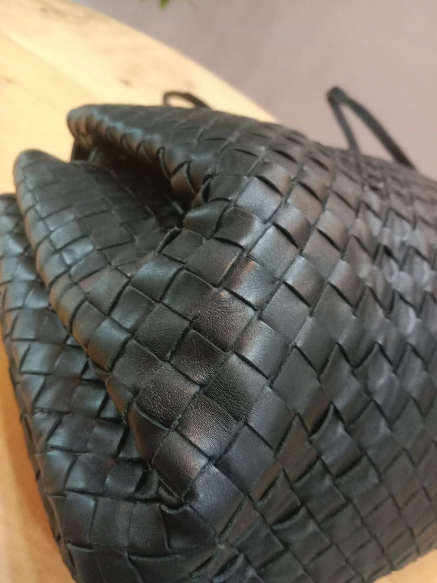 Bottega Veneta Intrecciato Messenger Bag Black