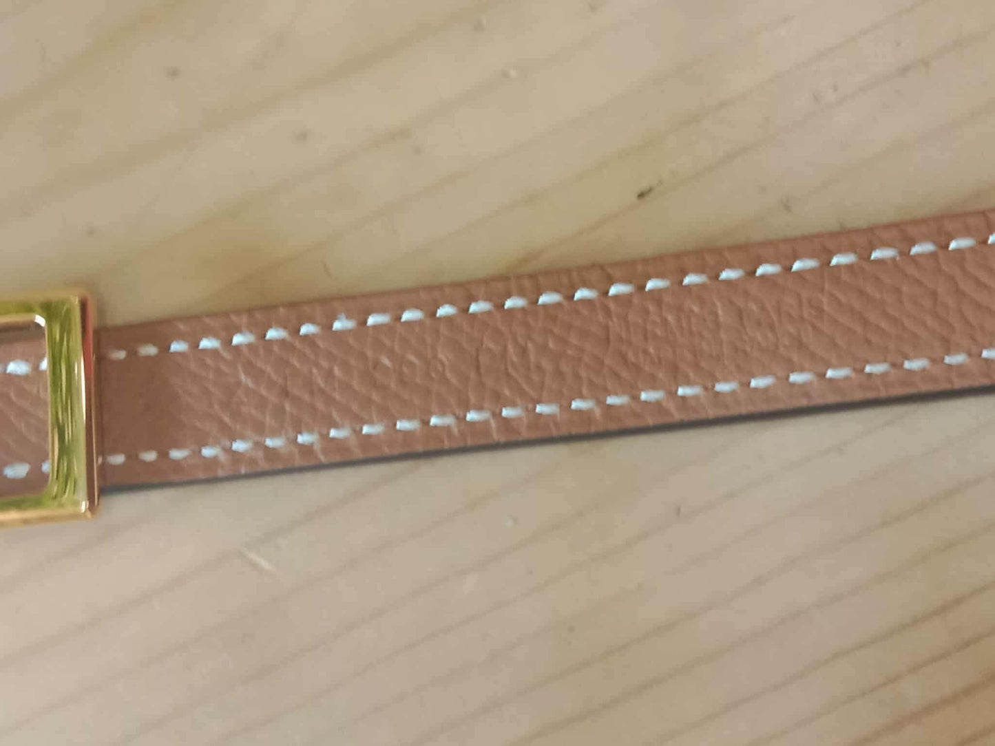 Hermes Lucky 15 Reversible Belt Swift/Epsom Gold/Noir Stamp Z 2021