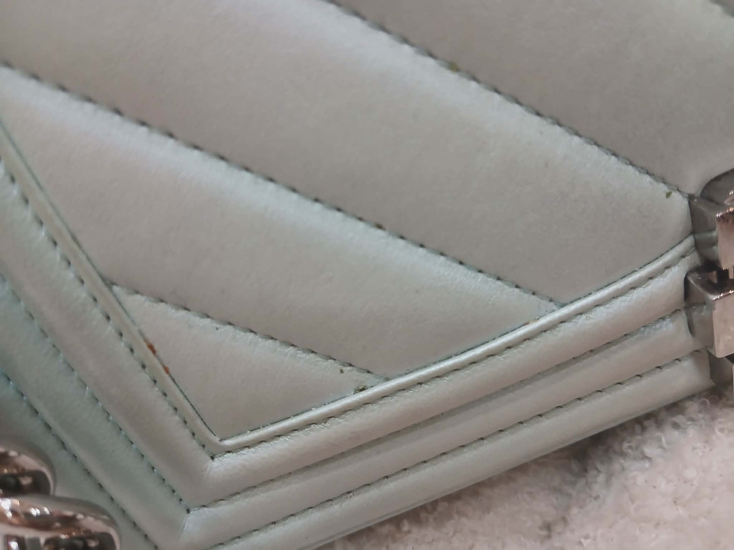 Chanel Leboy Chevron Iridescent Green Old Medium Series 25