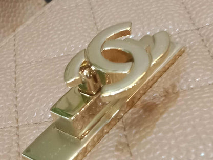 Chanel Golden Class Phone Holder Caviar Crossbody Bag Beige Series 25