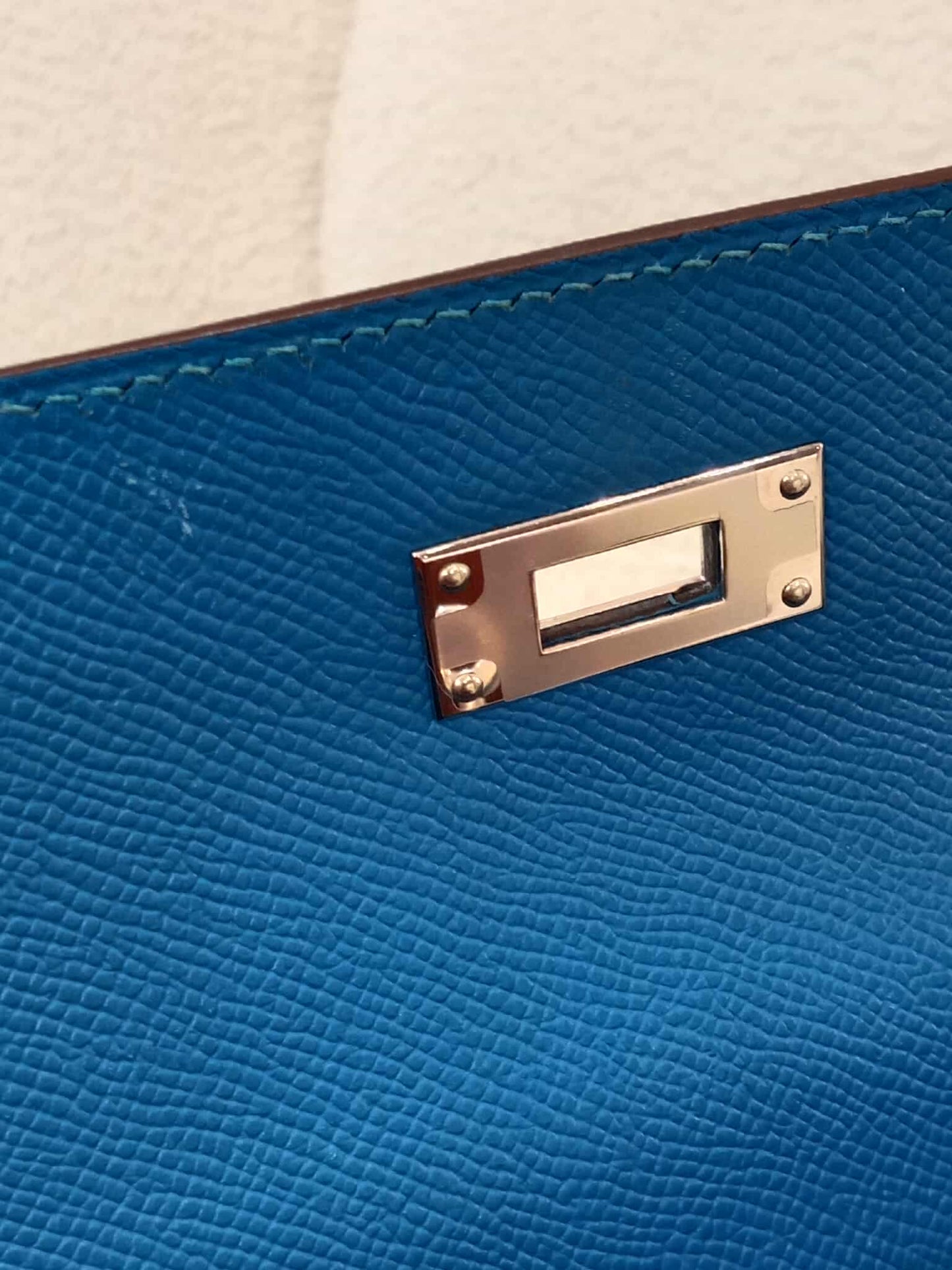 Hermes Kelly 28 Mykonos Sellier Epsom Stamp O Square 2011