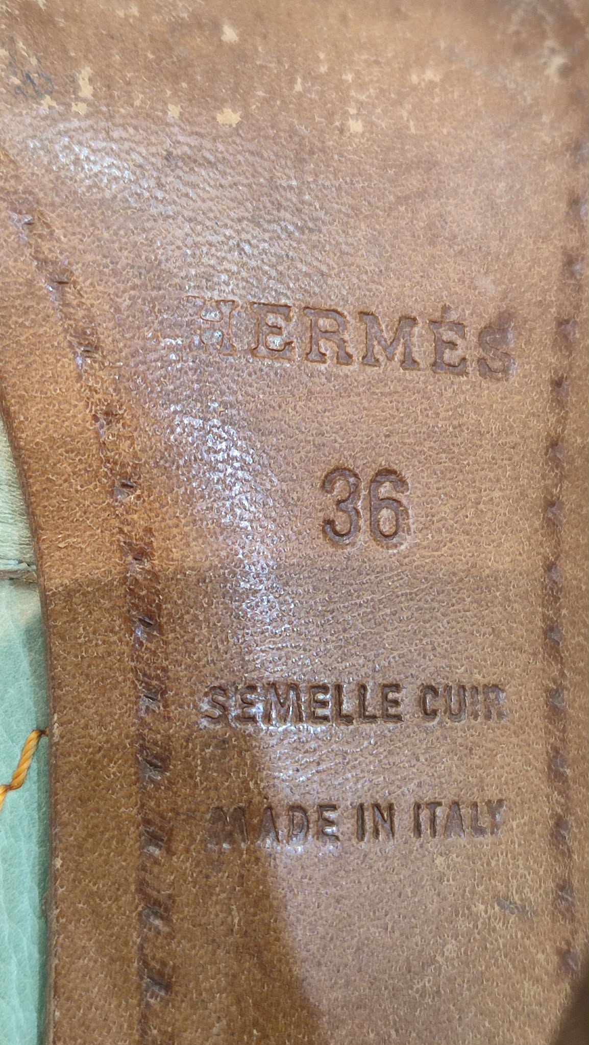 Hermes Peep Toe Slingback Heels Teal Size 36